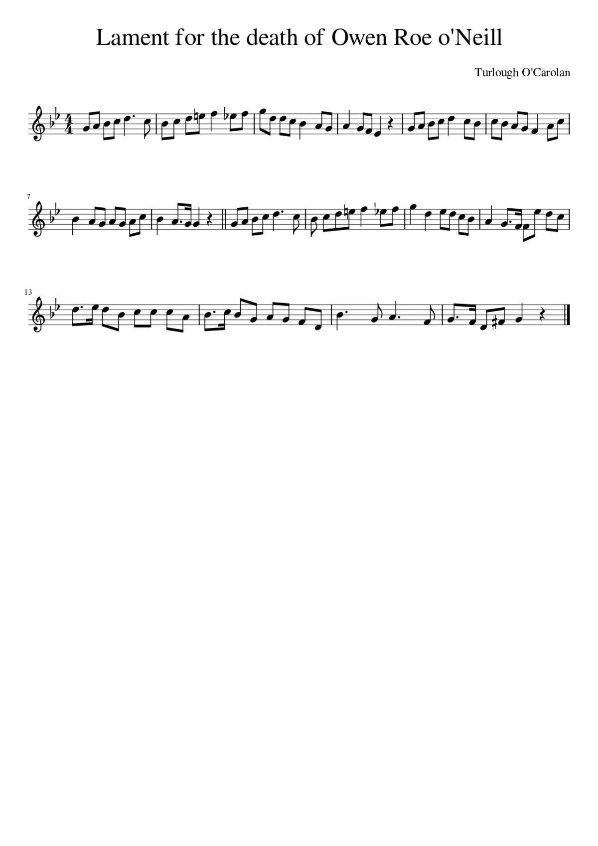 Lament for the death of Owen Roe o'Neill - Page 1