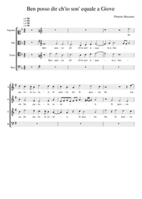 Ben posso dir ch'io son' equale a Giove