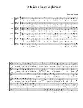 O felice o beato o glorioso