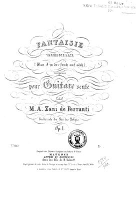 Fantaisie Variée sur L'air 'Wan I in der fruh auf steh', Op.1