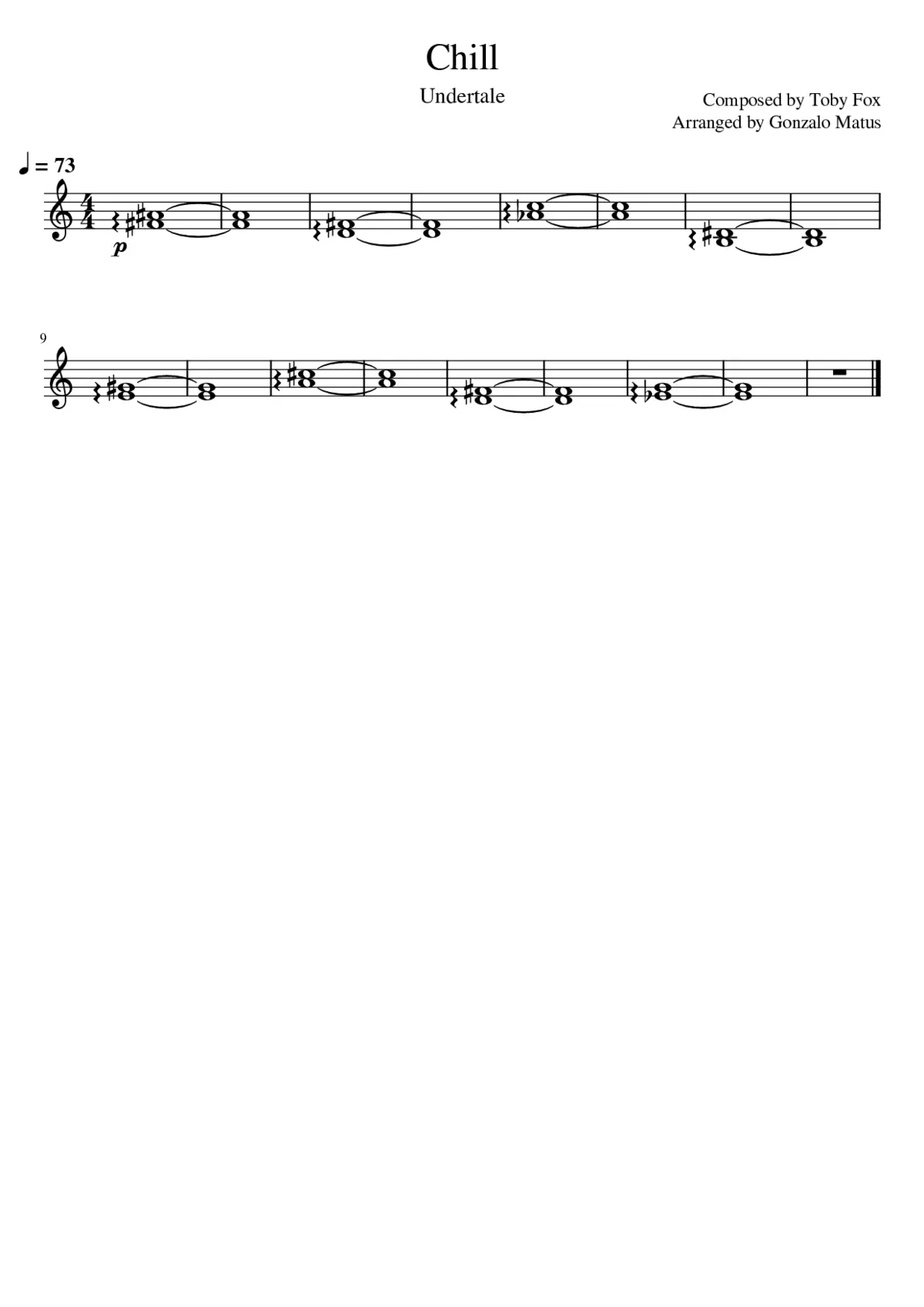 Chill - Violin Solo - Page 1