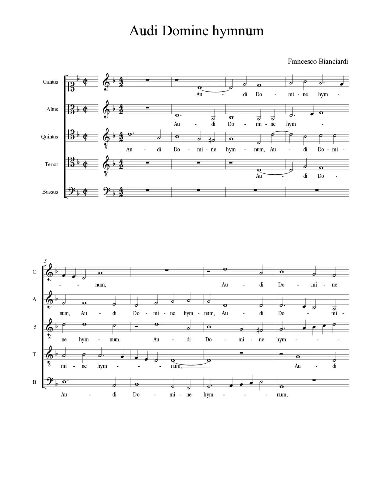 Audi Domine hymnum - Page 1