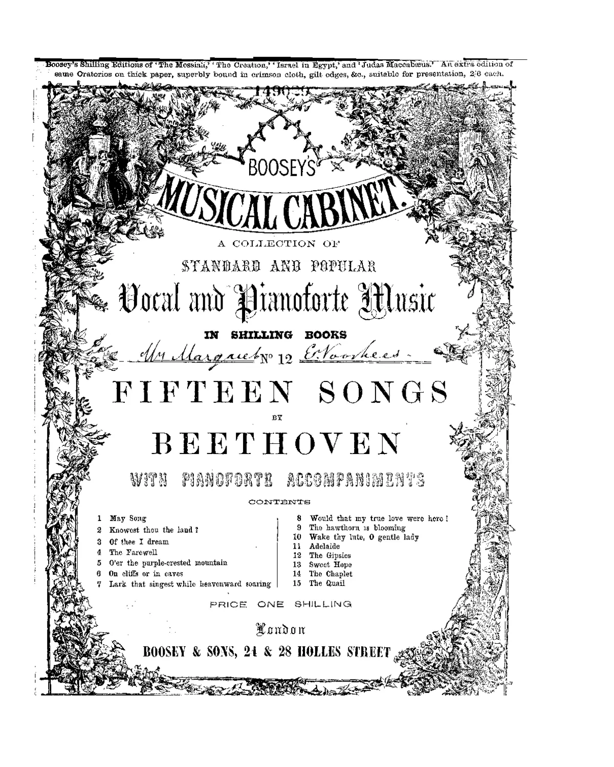 15 Songs by Beethoven - Page 1