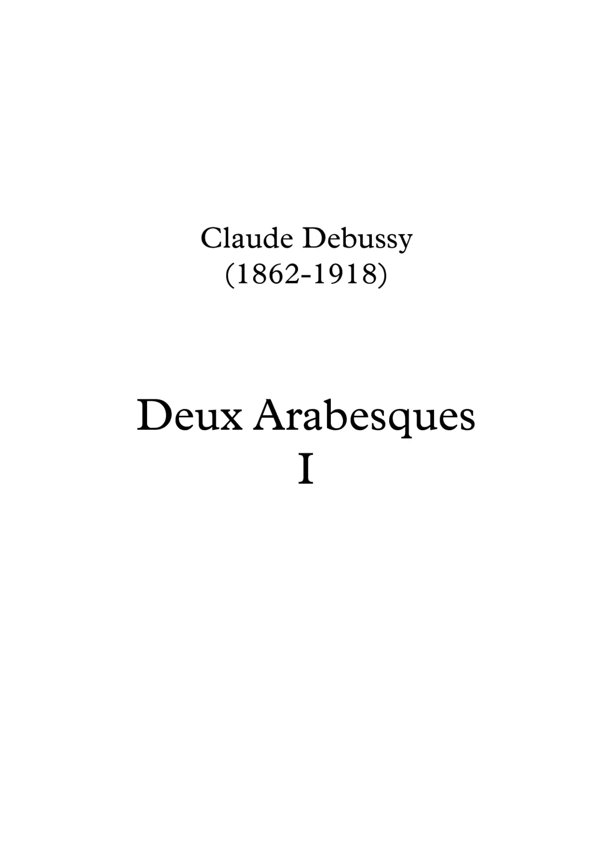 Deux Arabesques - Page 1