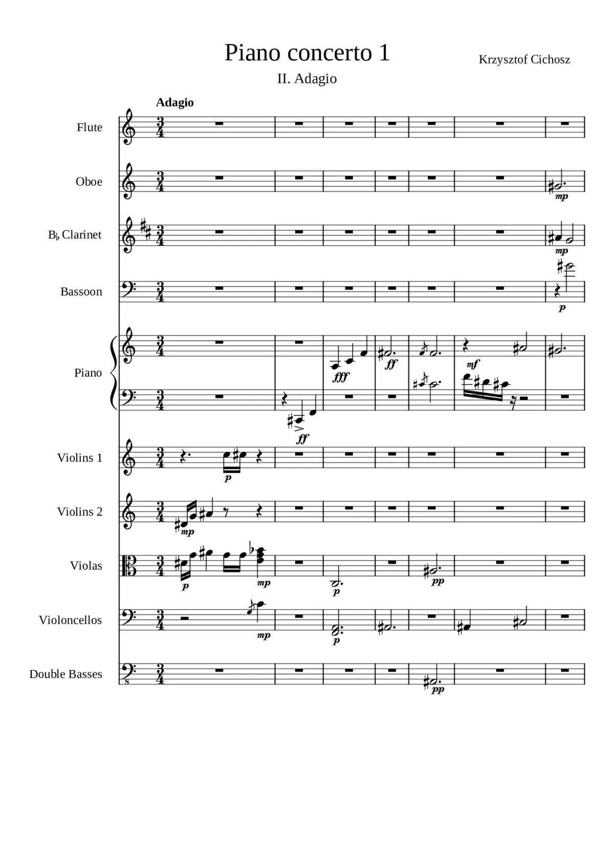 Piano concerto 1 movement 2 - Page 1
