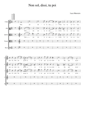 Non sol dissi tu poi