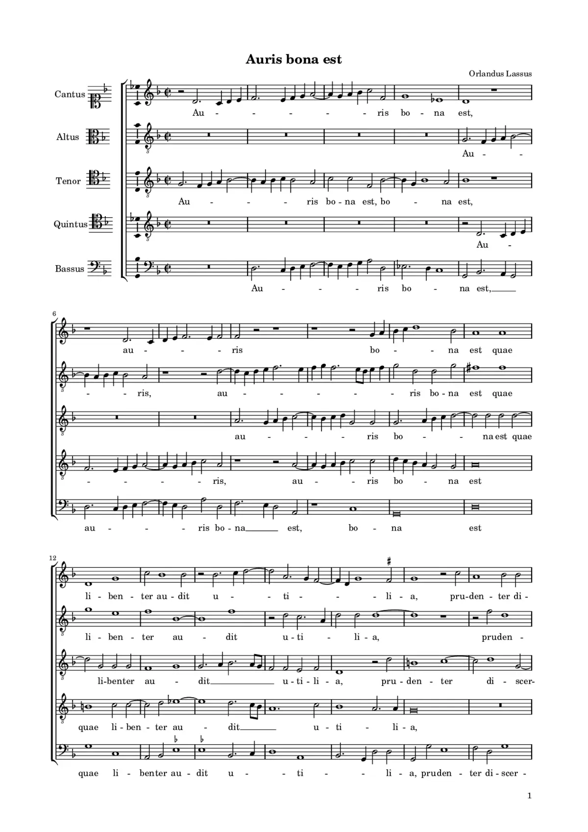 Auris bona est - Page 1