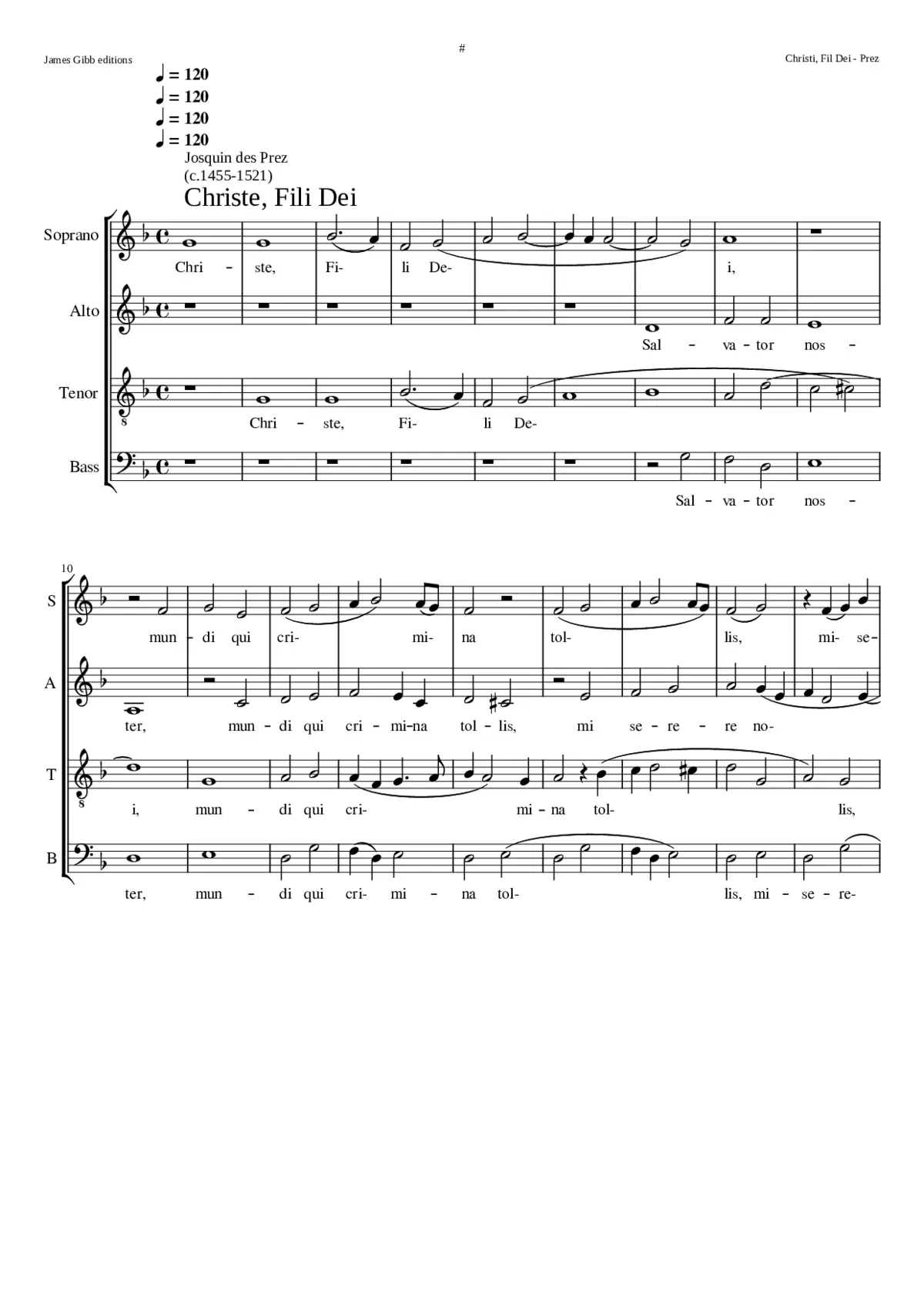 Christe fili Dei - Page 1