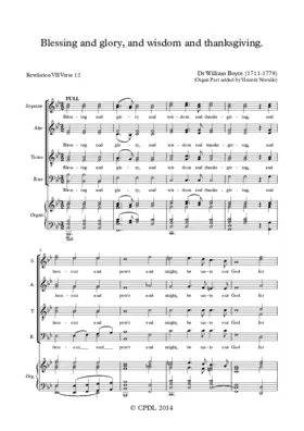 Blessing and glory, and wisdom and thanksgiving