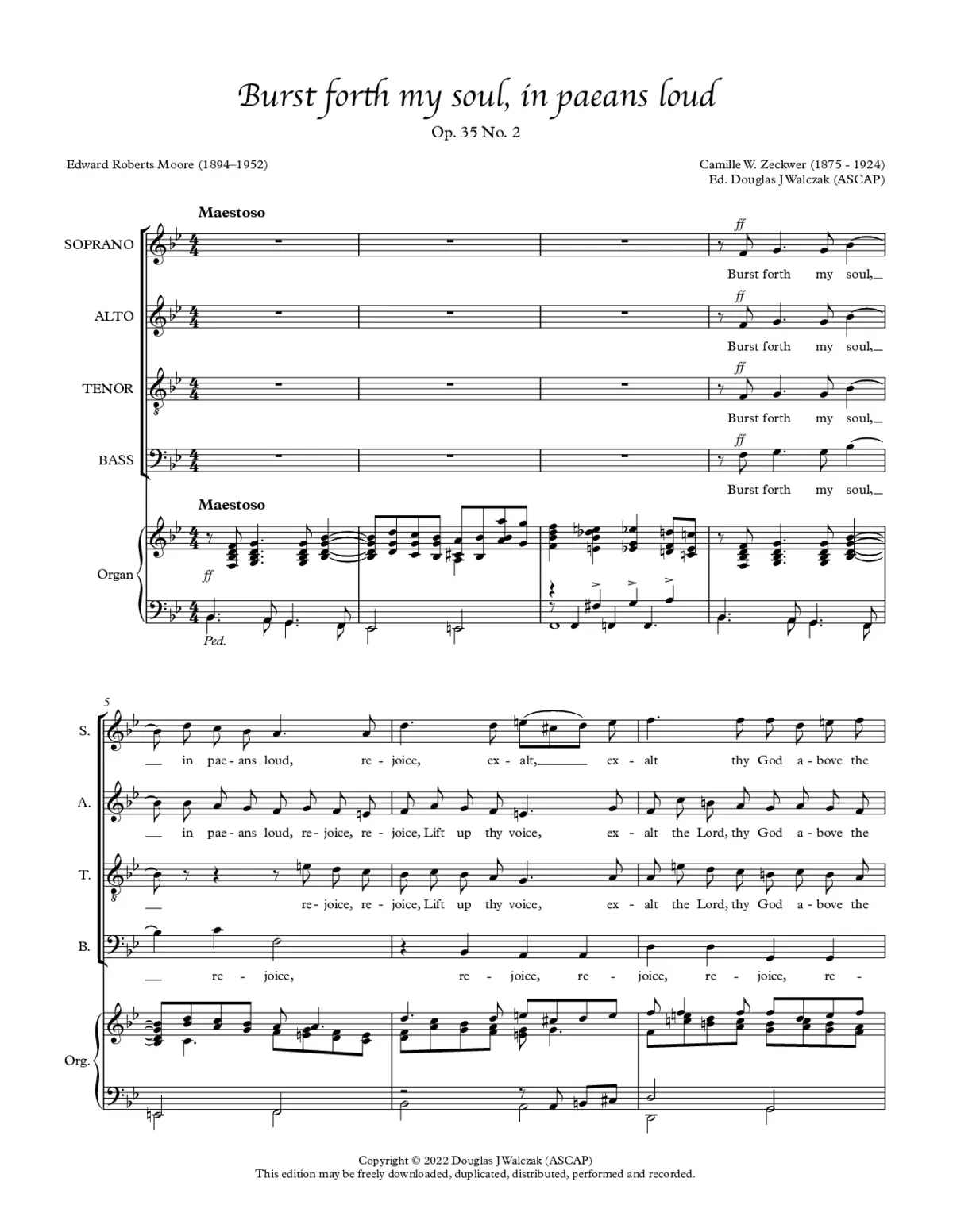 Burst forth my soul, in paeans loud - Page 1