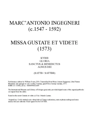Missa Gustate et videte