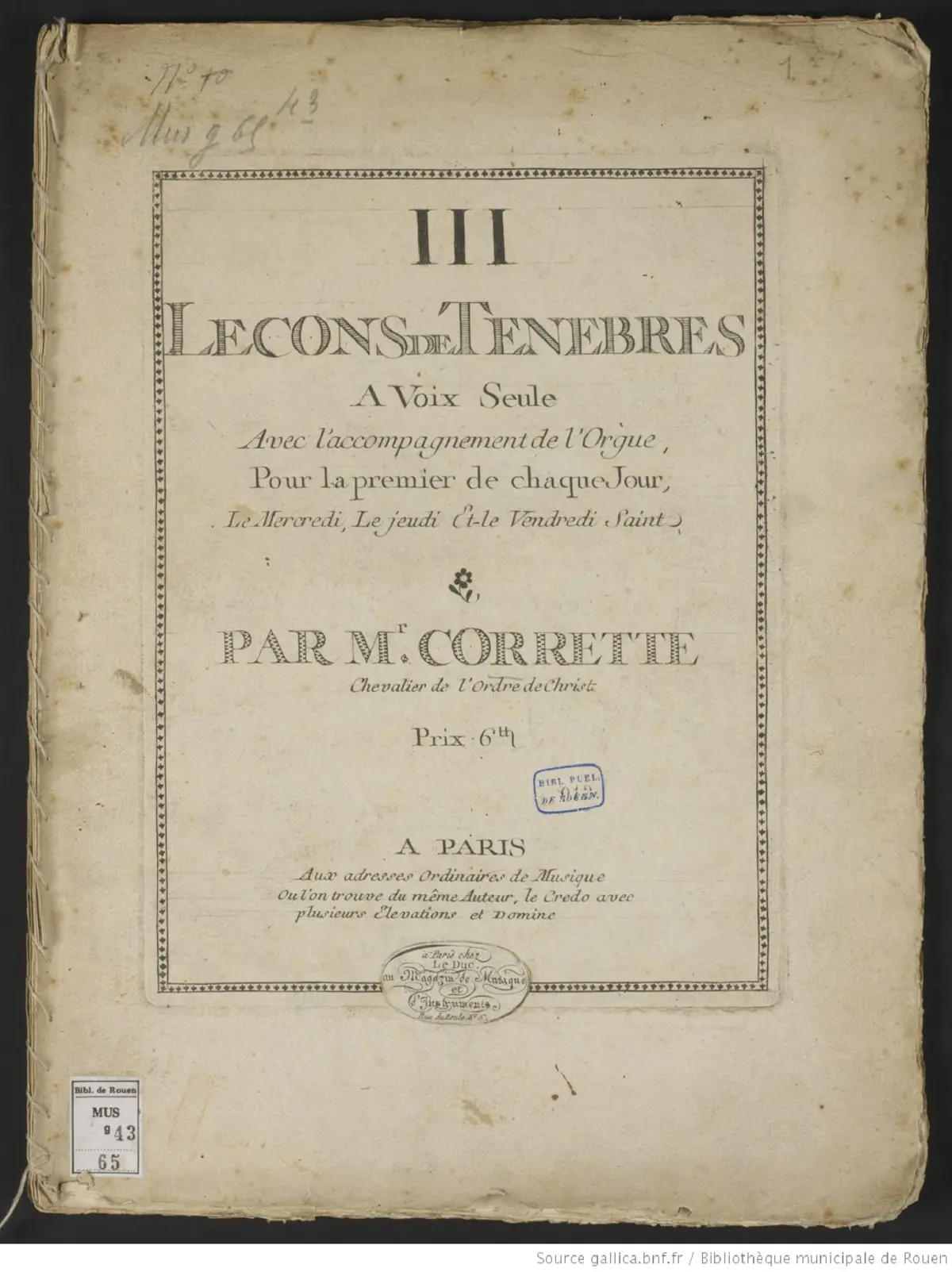 3 Leçons de Ténèbres - Page 1