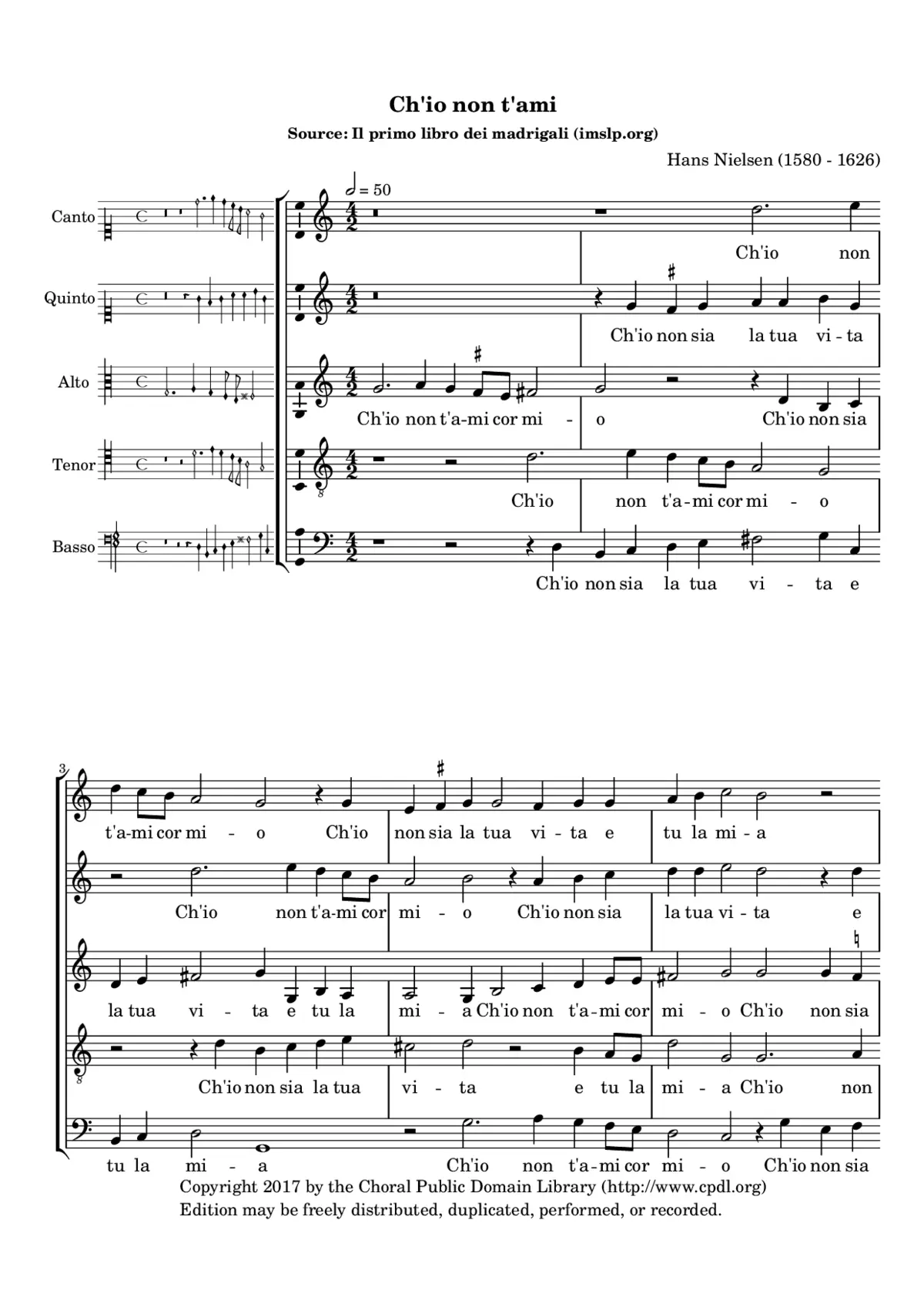 Che io non t'ami - Page 1