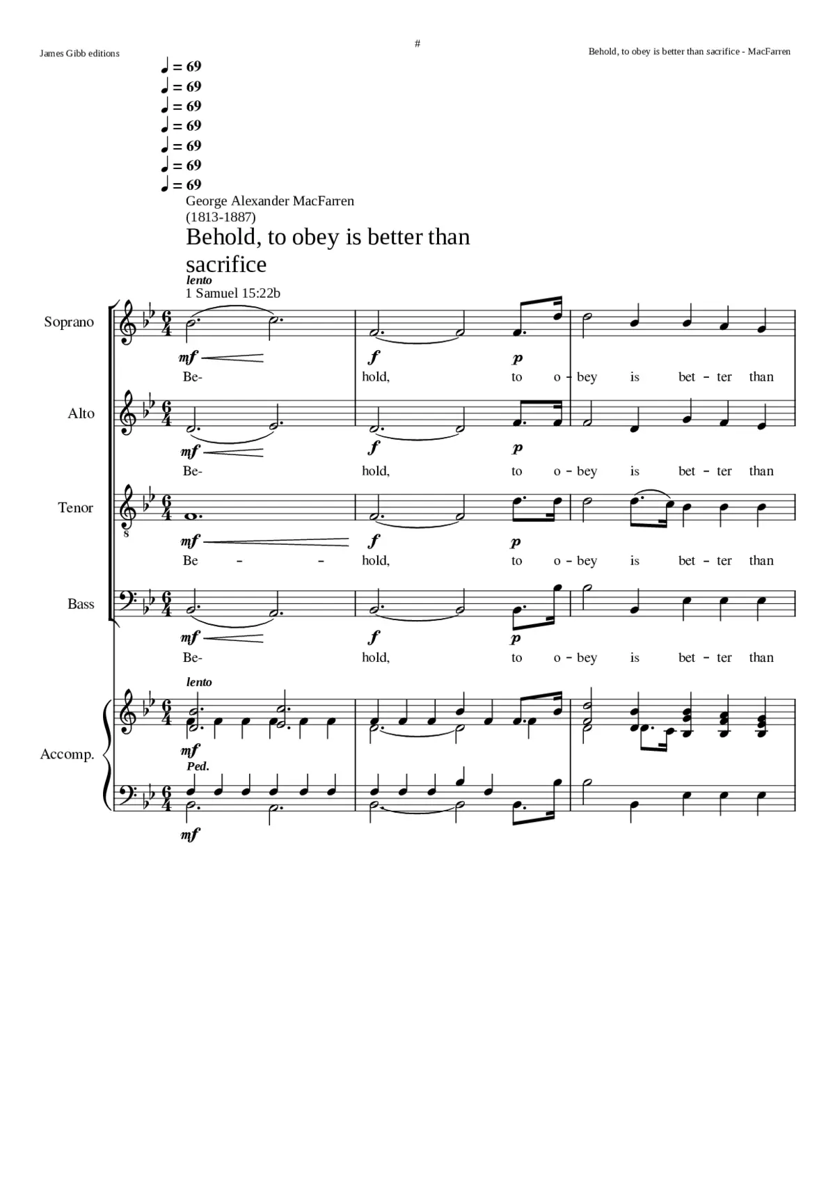 To obey is better than sacrifice - Page 1