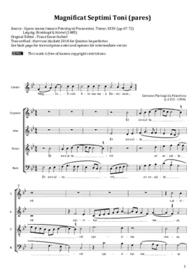 Magnificat Septimi Toni a 4, pares
