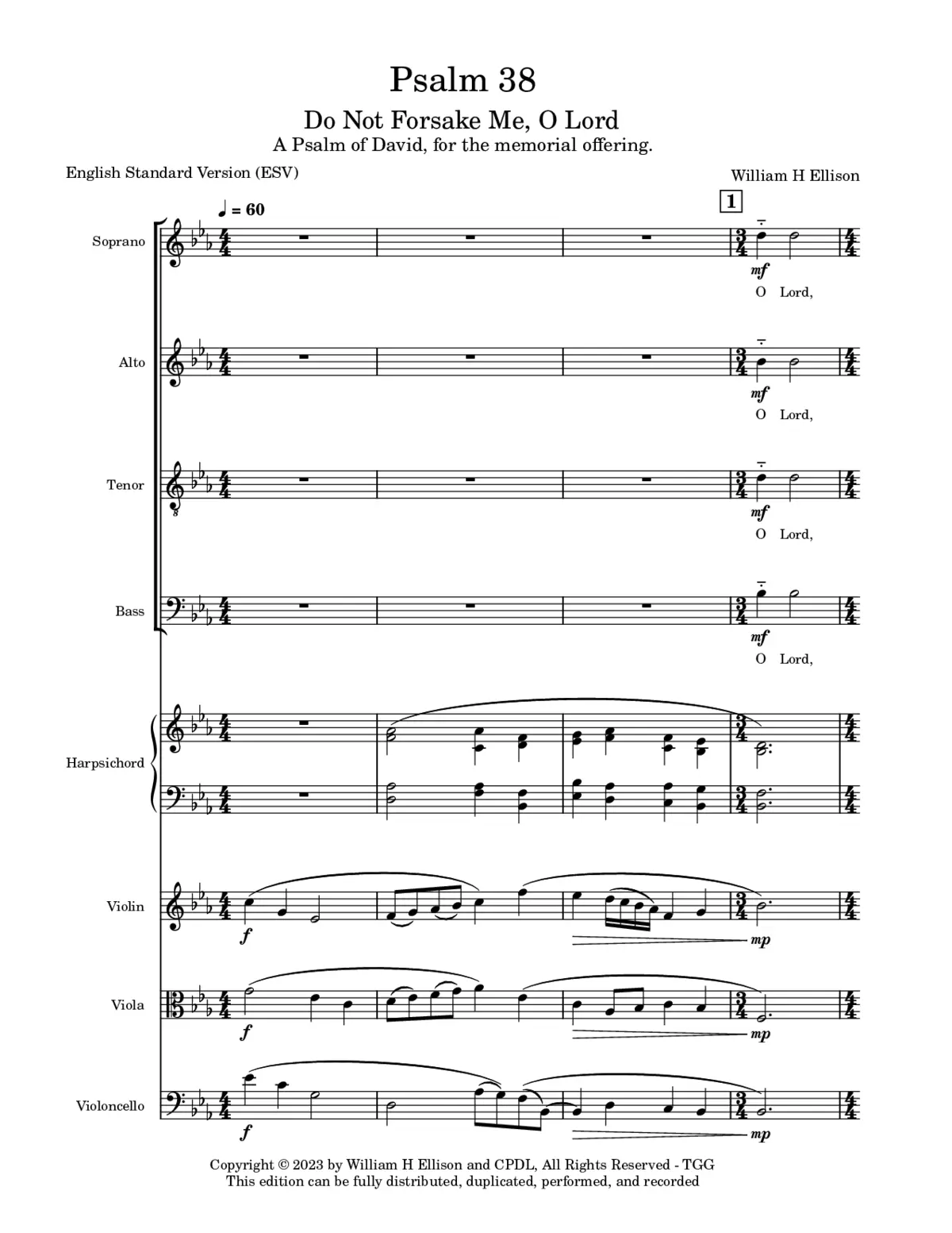 Do Not Forsake Me, O Lord - Page 1