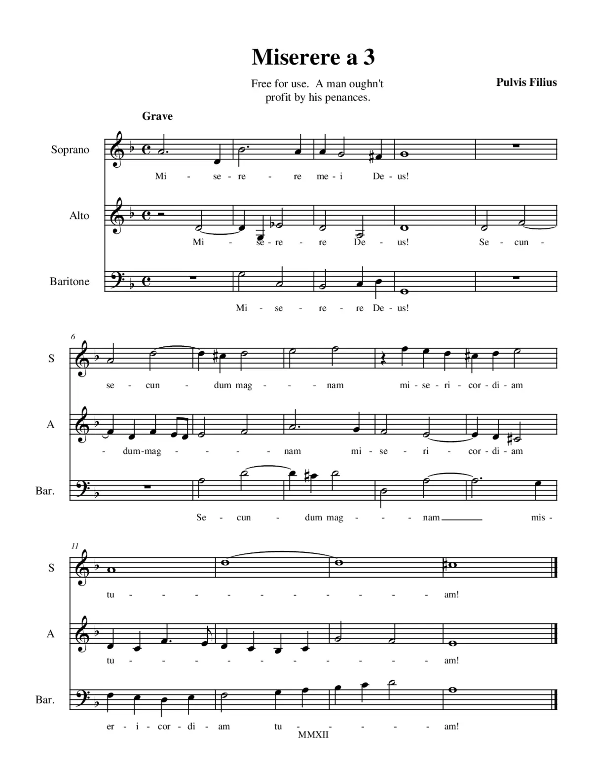 Miserere mei, Deus - Page 1