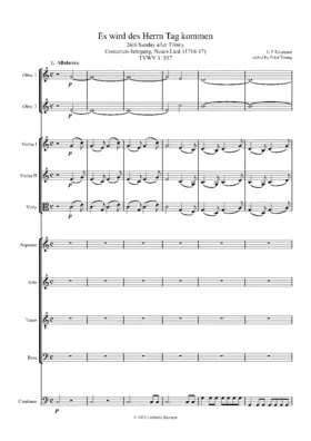 Es wird des Herrn Tag kommen, TWV 1:537