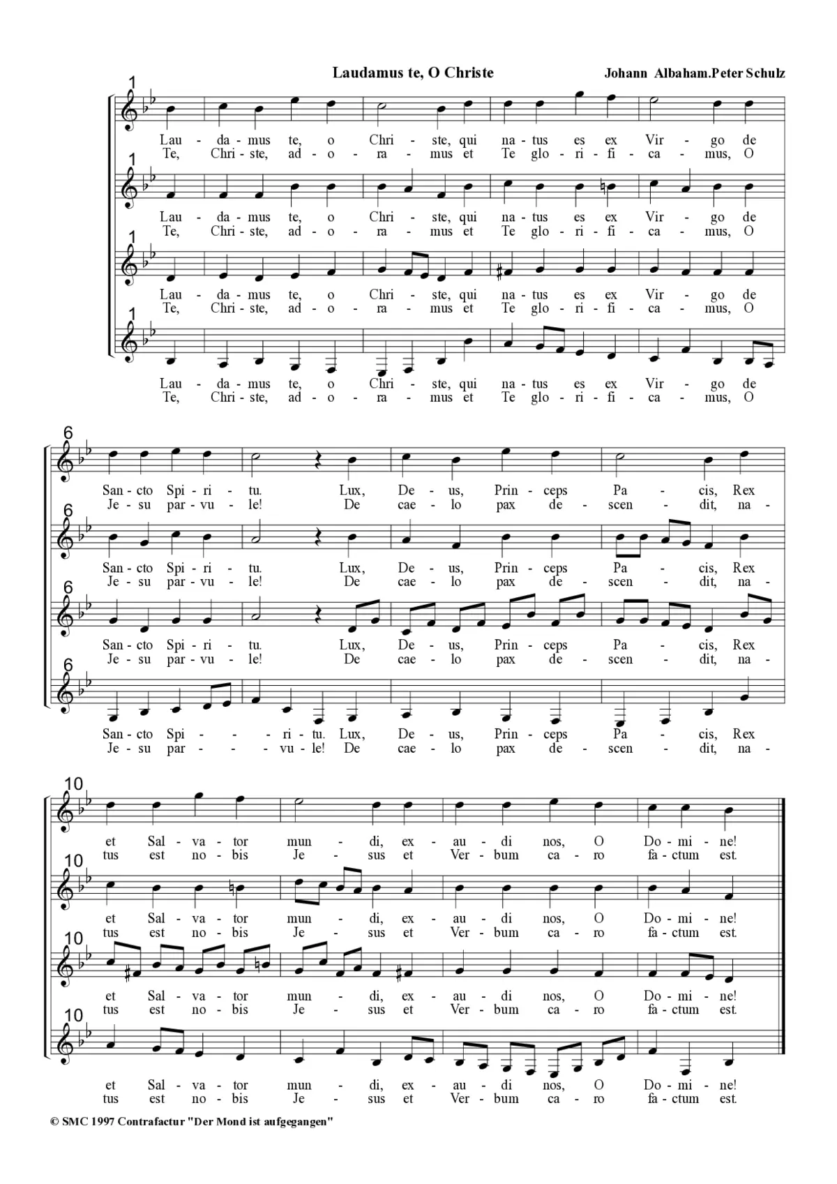 Laudamus te, O Christe - Page 1