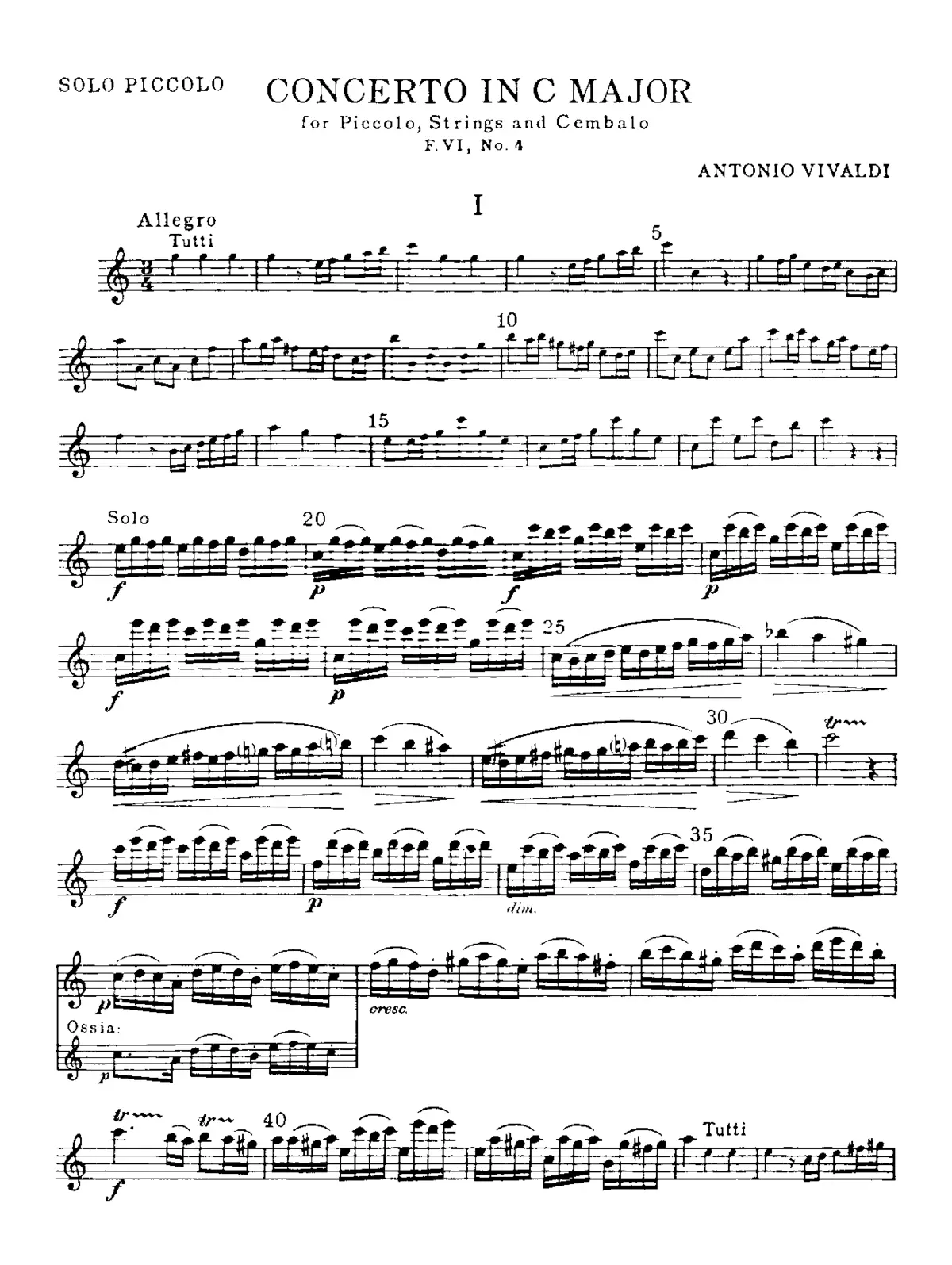 Recorder Concerto in C major - Page 1