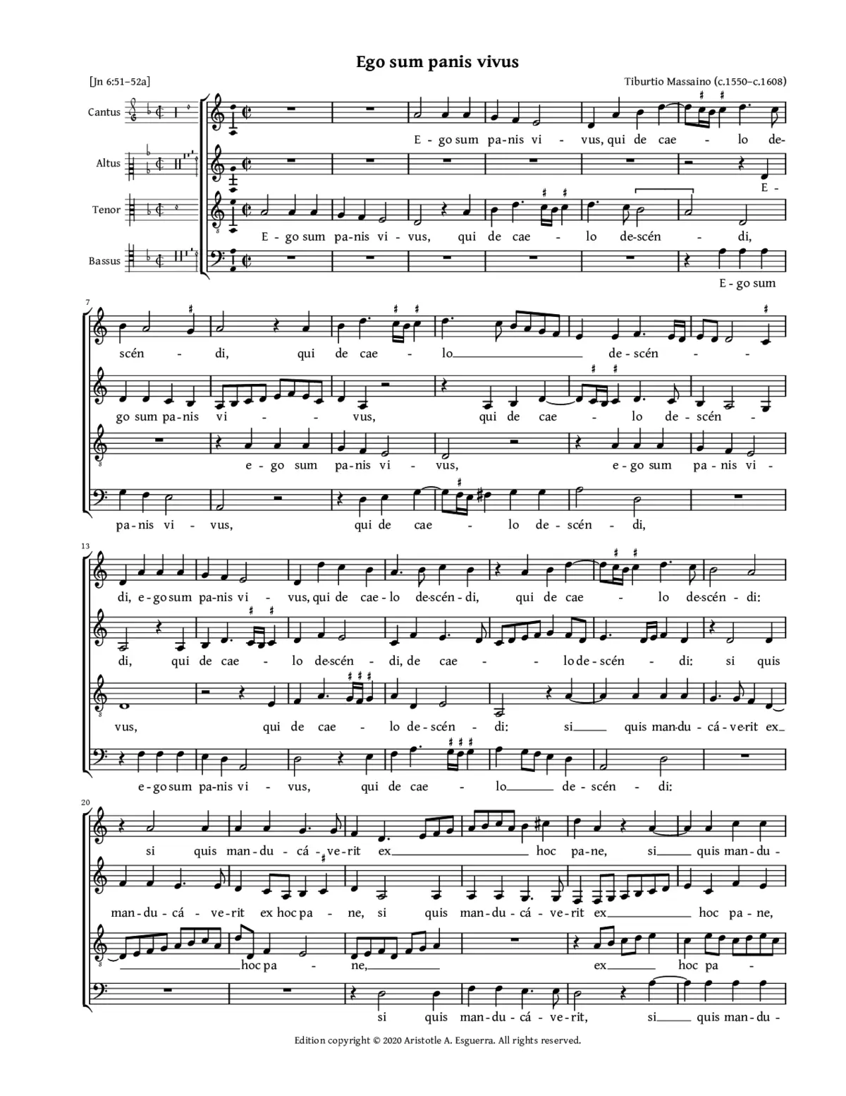 Ego sum panis vivus a 4 - Page 1