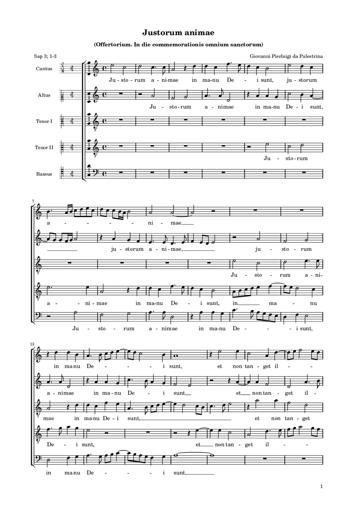 Justorum animae - Page 1