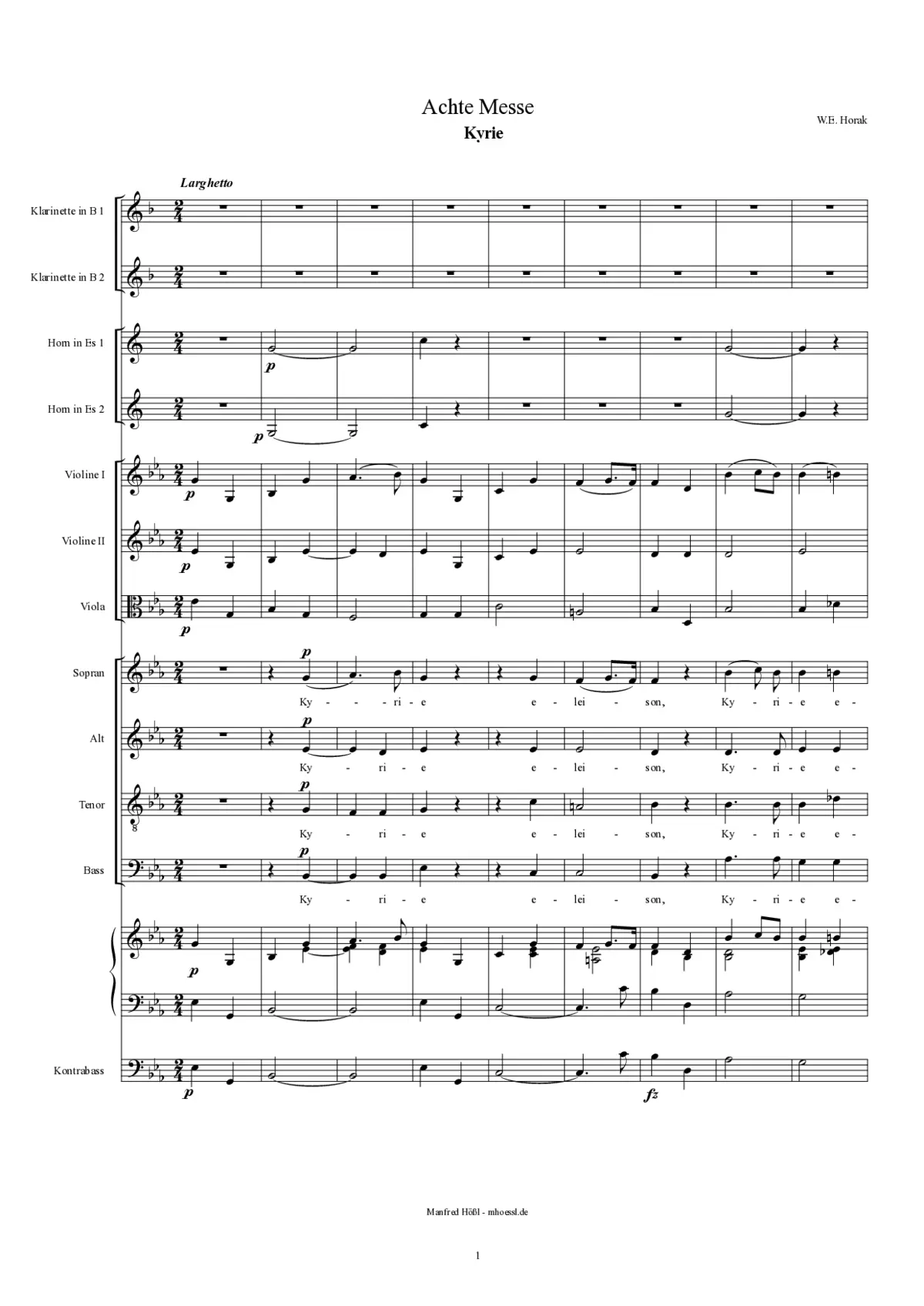 Missa No. 8 in Eb Major - Page 1