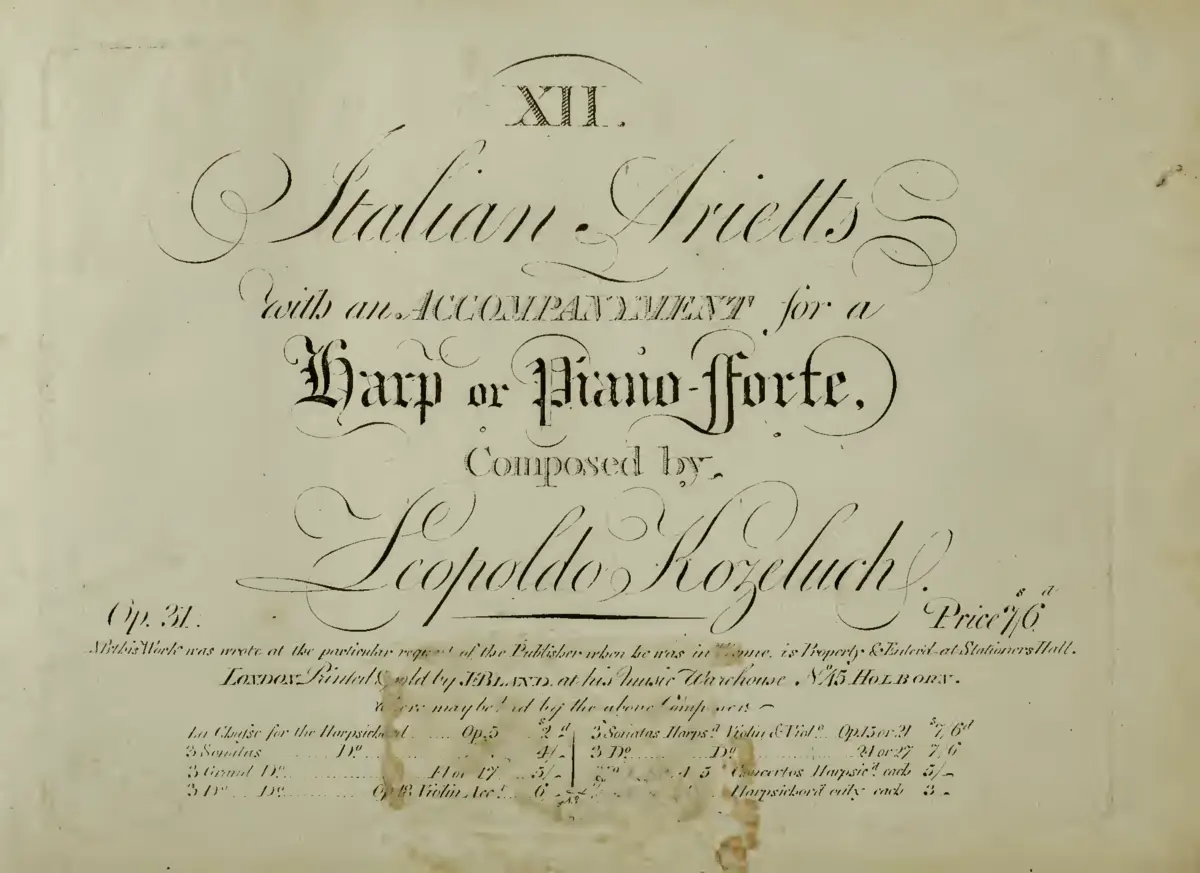 12 Italian arietts, Op.31 - Page 1