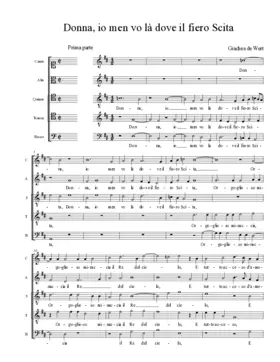 Donna, io men vo là dove il fiero Scita