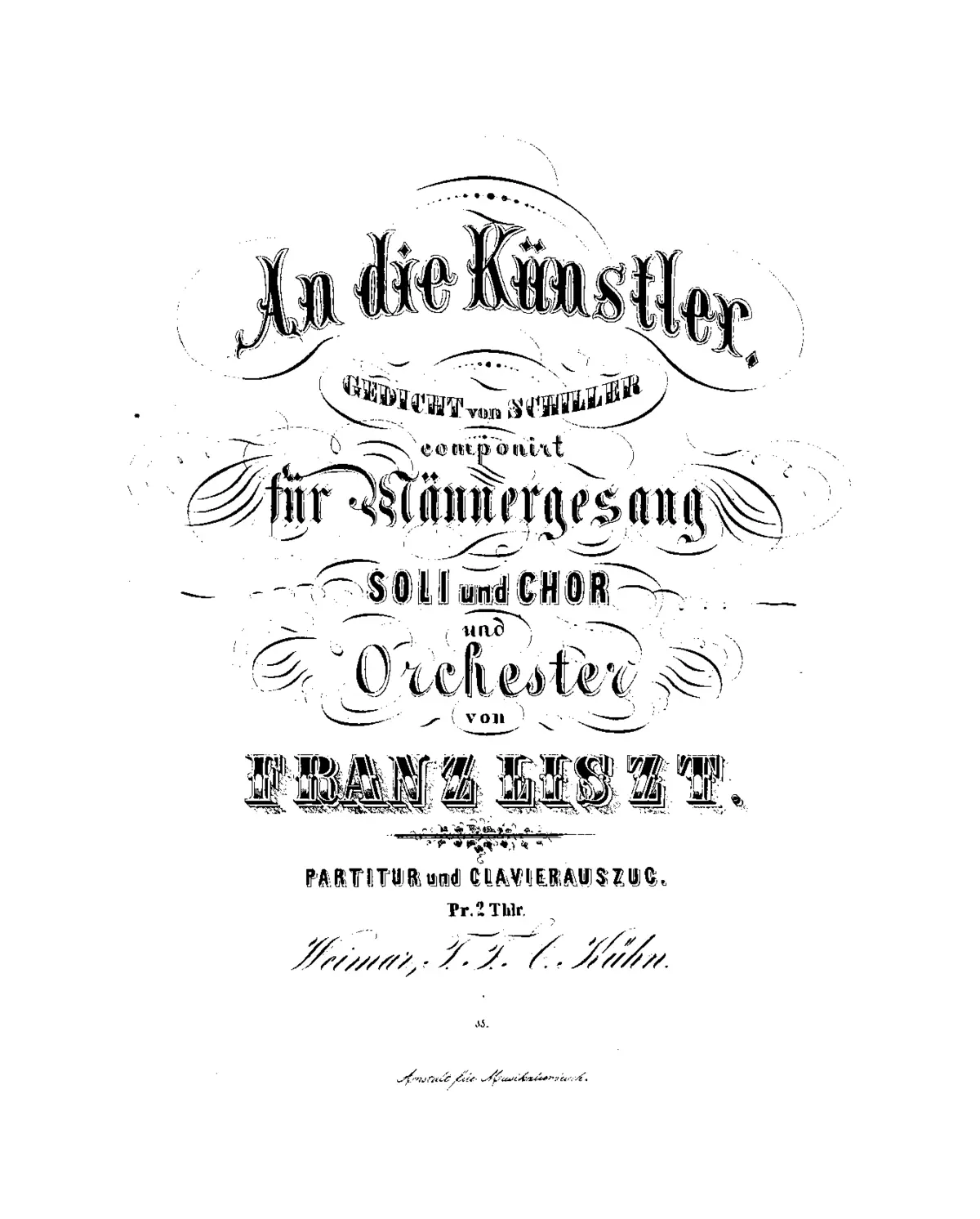 An die Künstler - Page 1