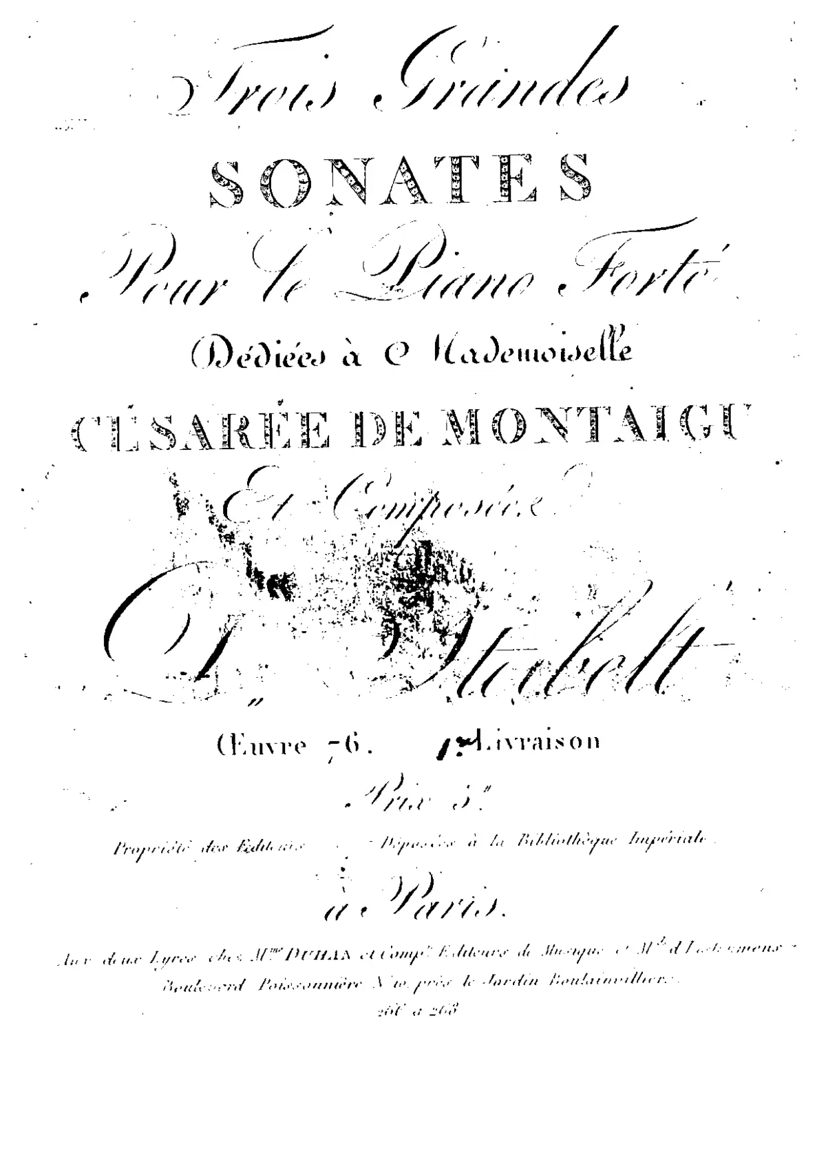 Trois Grandes Sonates pour le Pianoforte - Page 1