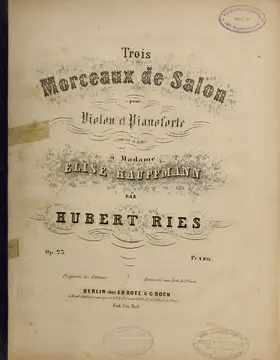3 Morceaux de salon