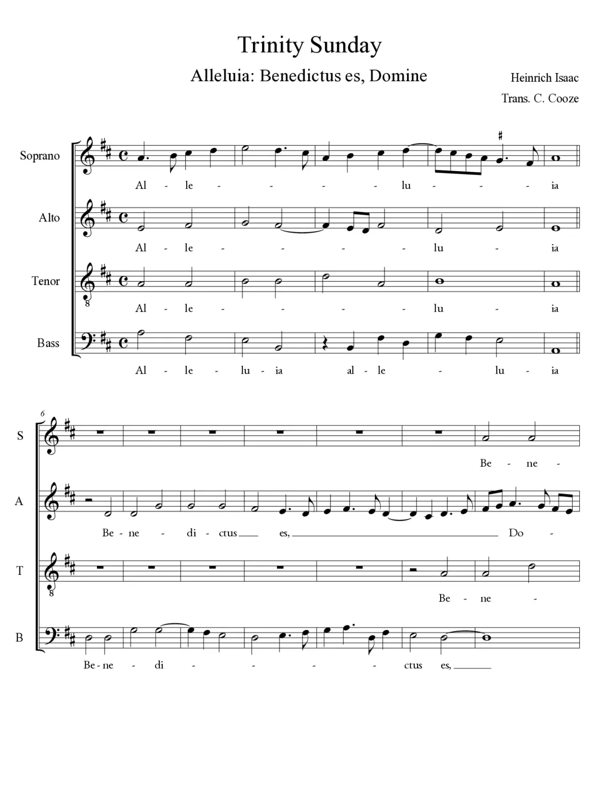 Alleluia: Benedictus es, Domine - Page 1