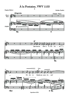 À la Fontaine, VWV 1133