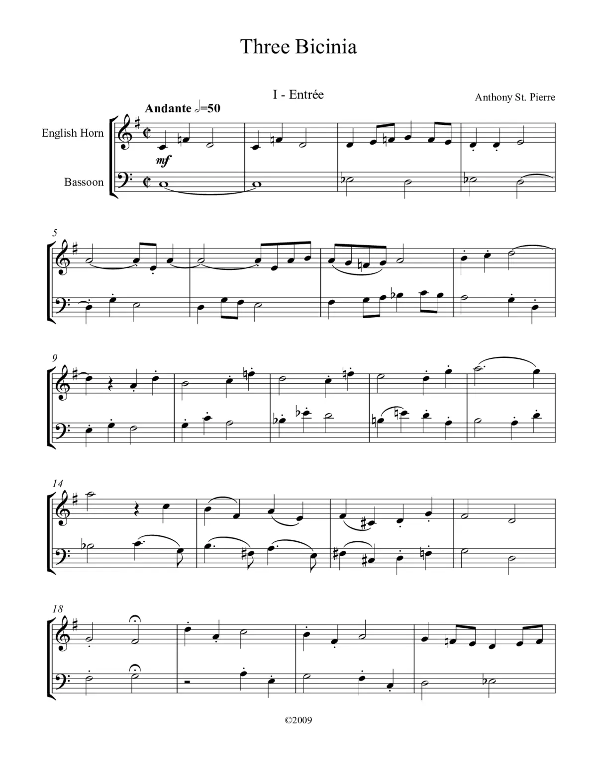 3 Bicinia - Page 1