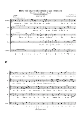 Herr, wie lange wilt du mein so gar vergessen, TWV 1:777