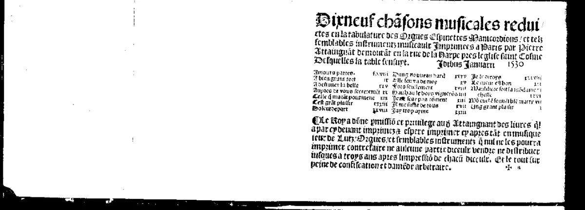 19 chansons musicales reduictes en la tabulature - Page 1