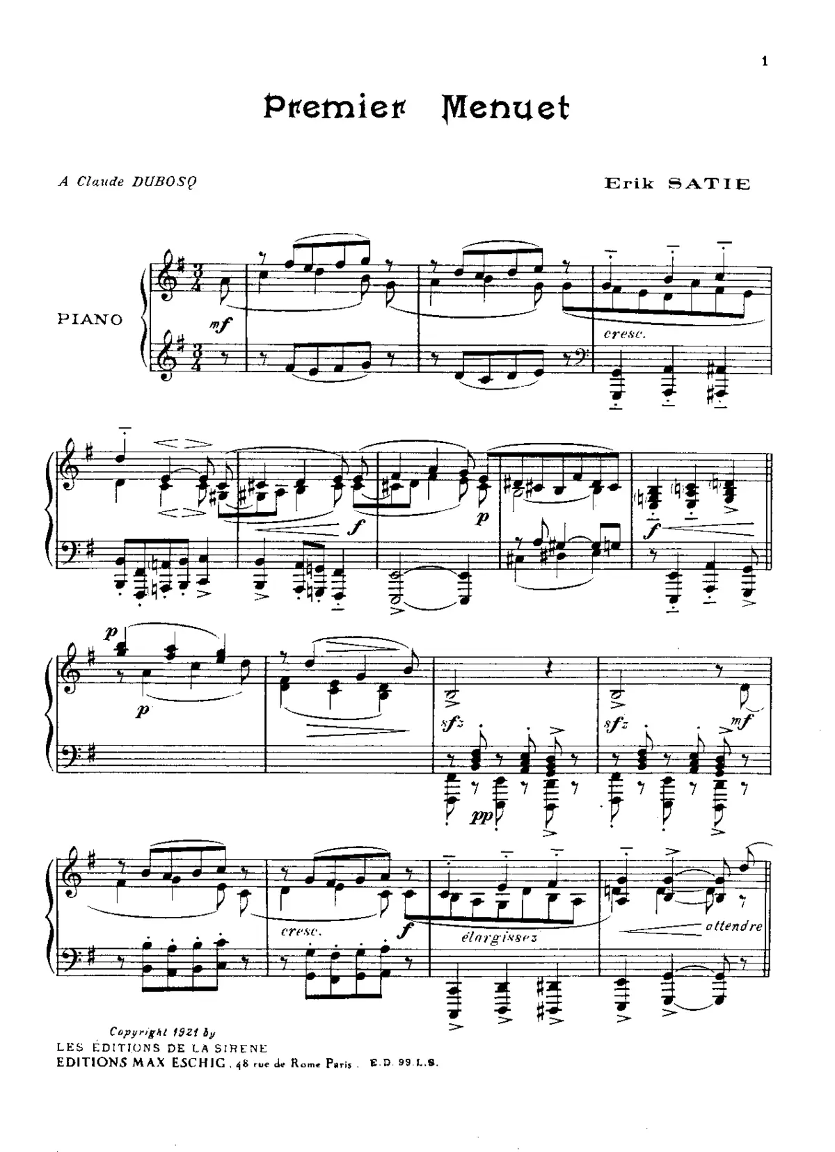 Premier menuet - Page 1