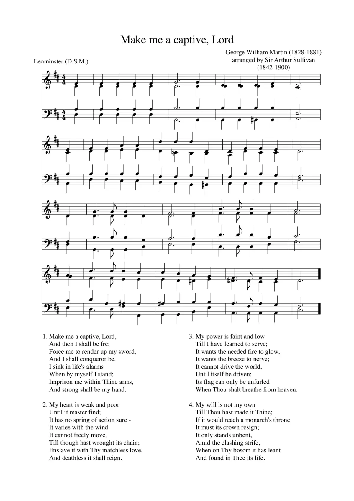 Make me a captive, Lord - Page 1