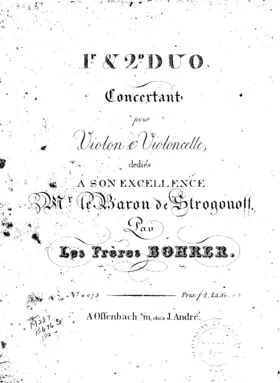 Duos Concertante for Violin and Cello