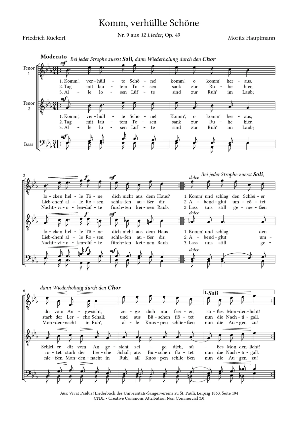Komm, verhüllte Schöne - Page 1