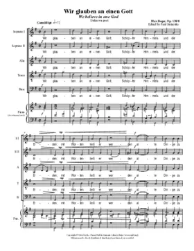 Wir glauben an einen Gott, Op. 138, No. 8