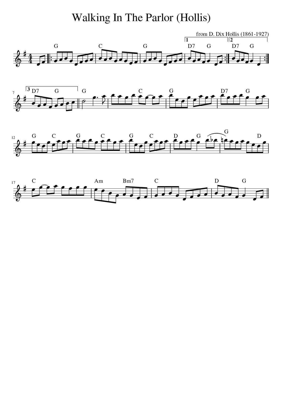 Walking In The Parlor (Hollis) - Page 1