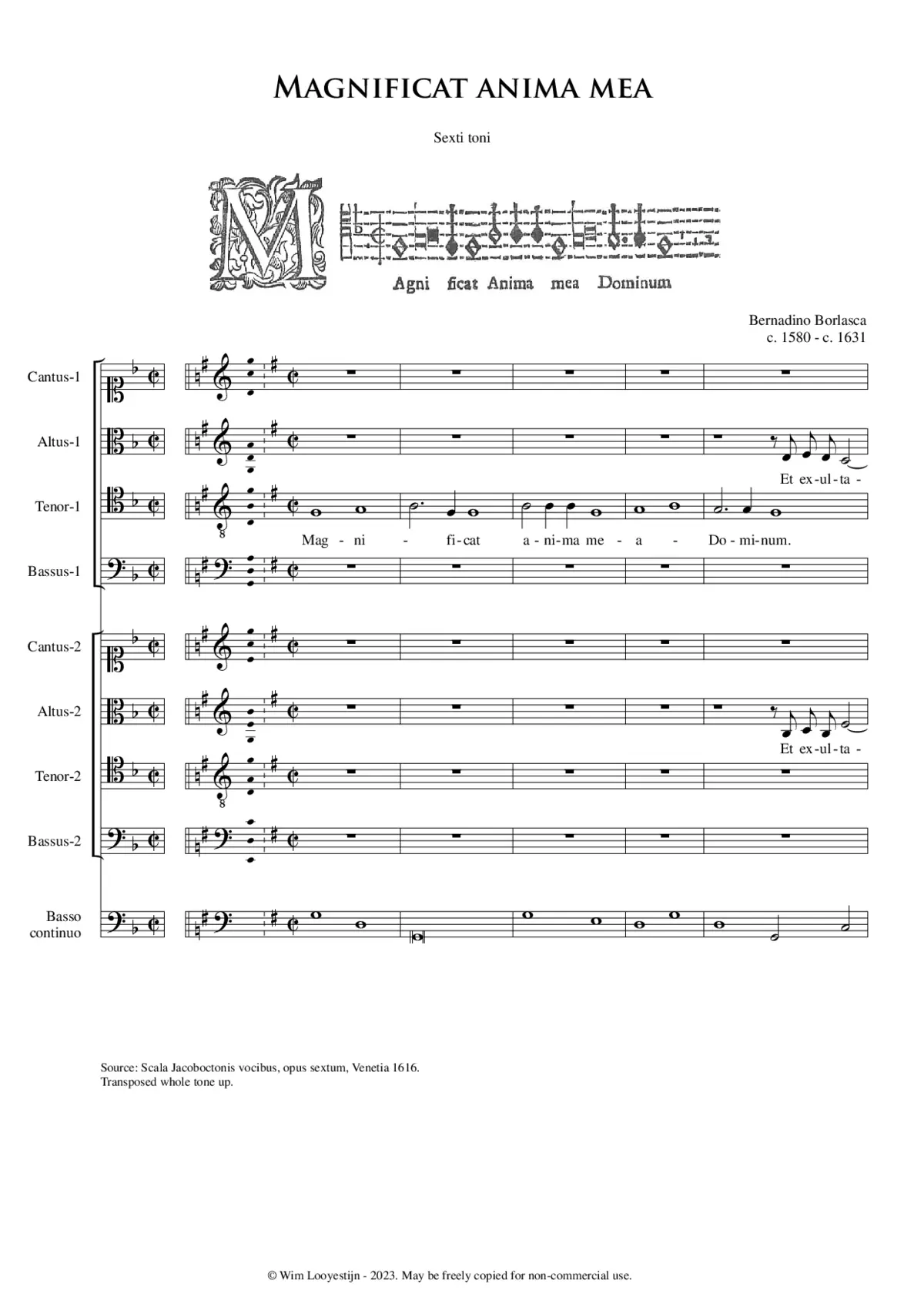 Magnificat Sexti Toni - Page 1