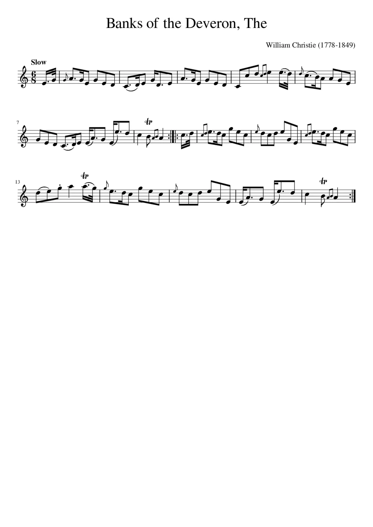 The Banks of the Deveron - Page 1