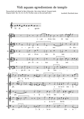 Vidi aquam egredientem de templo (Lambeth Choirbook)