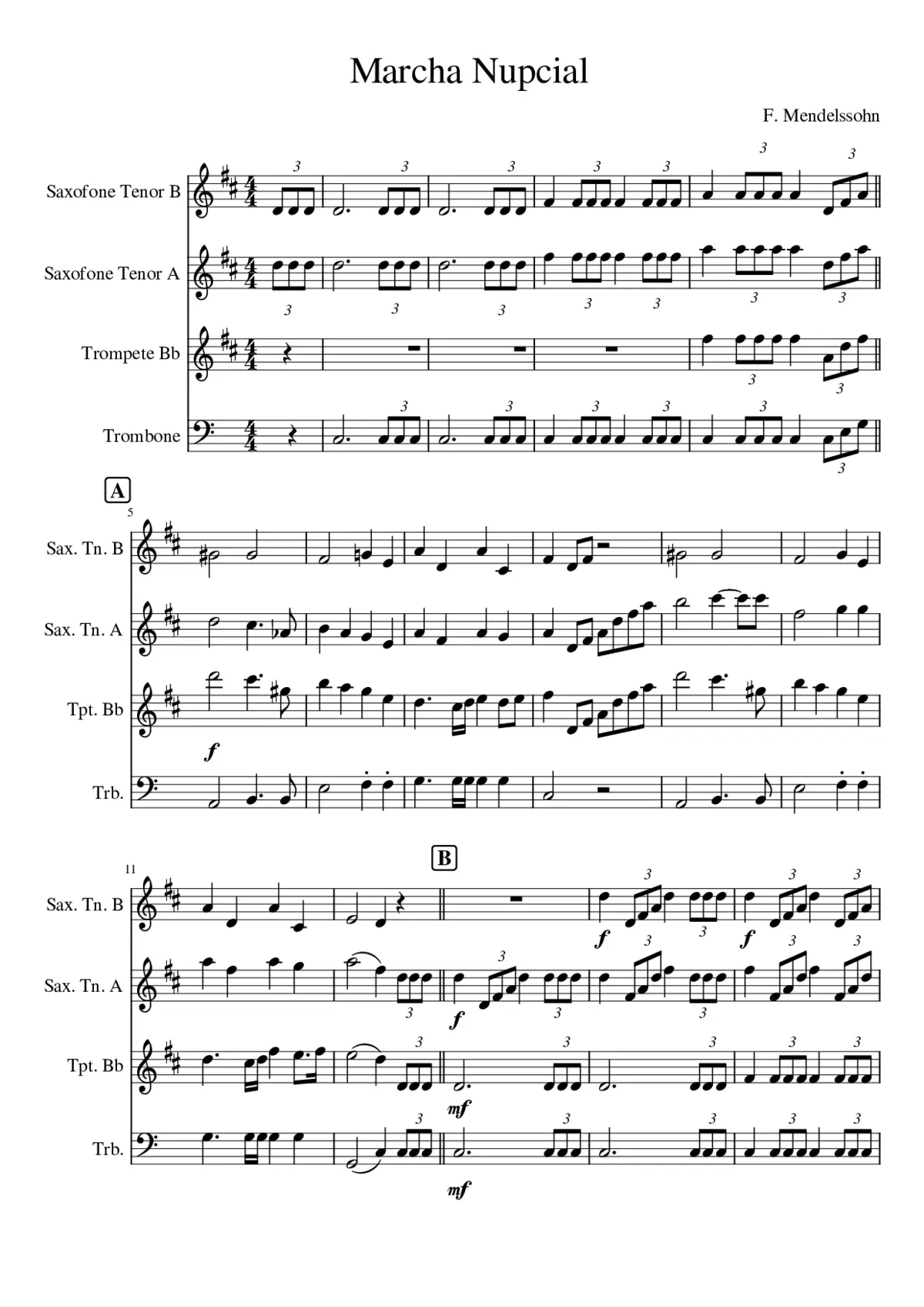 March in D major Op.108 - Page 1