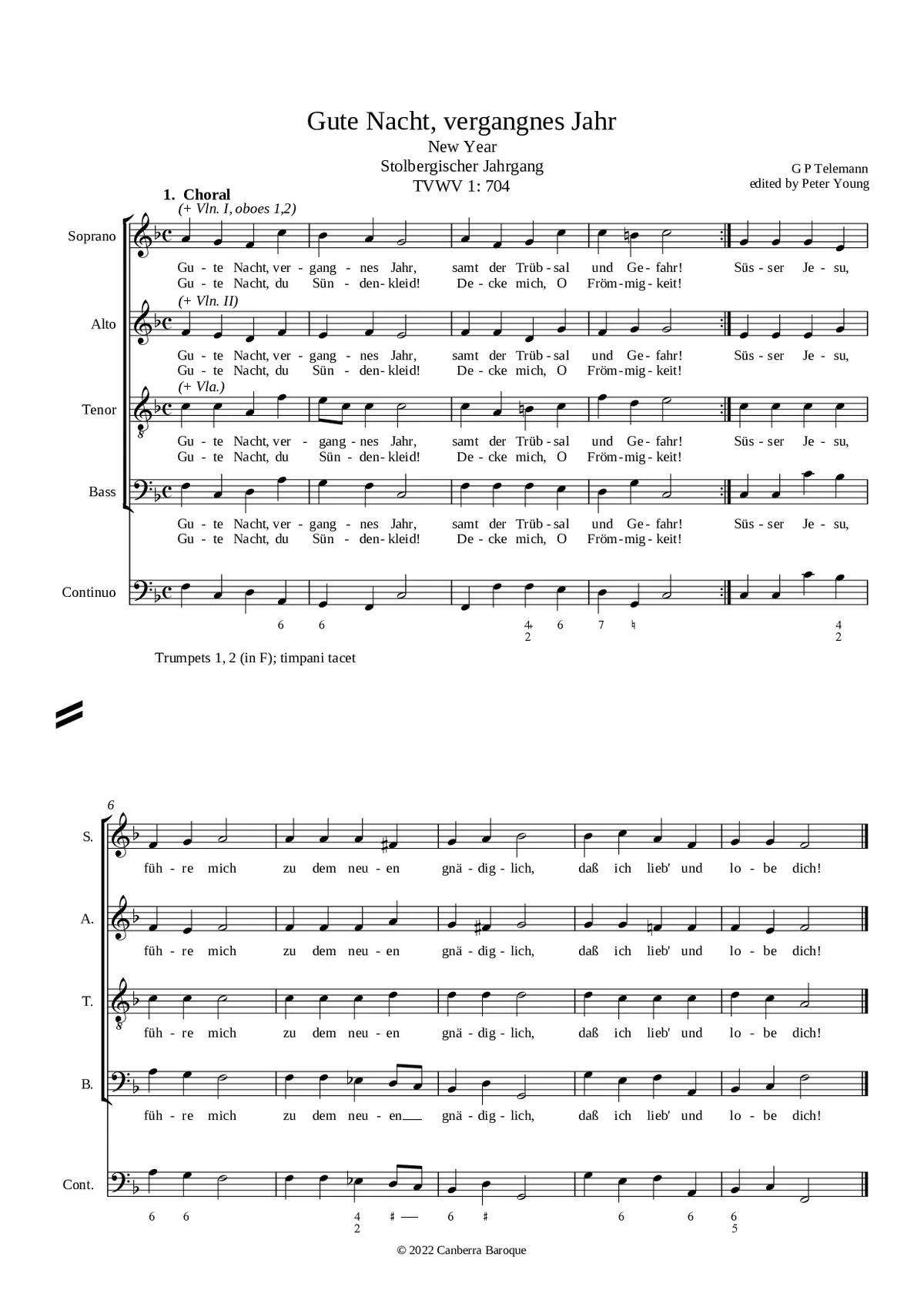 Gute Nacht, vergangnes Jahr - Page 1