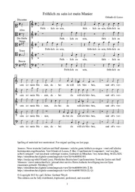 Fröhlich zu sein ist mein Manier