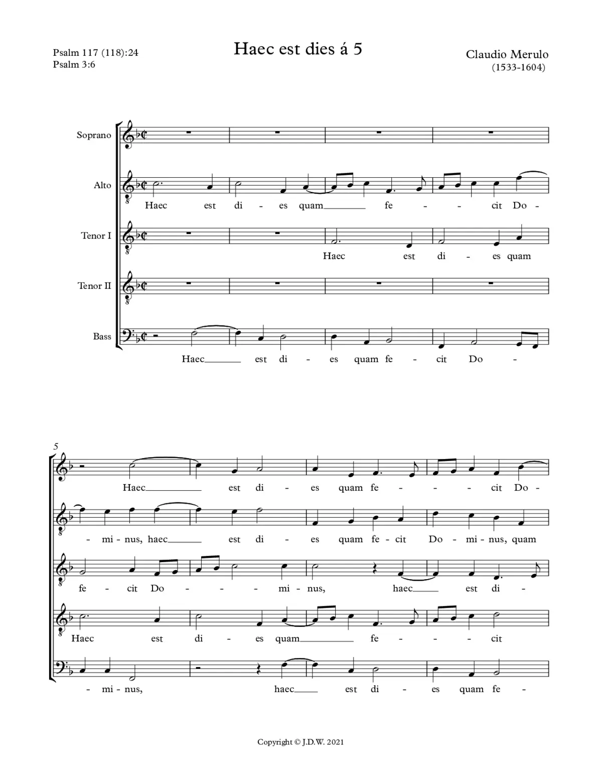 Haec est dies a 5 - Page 1